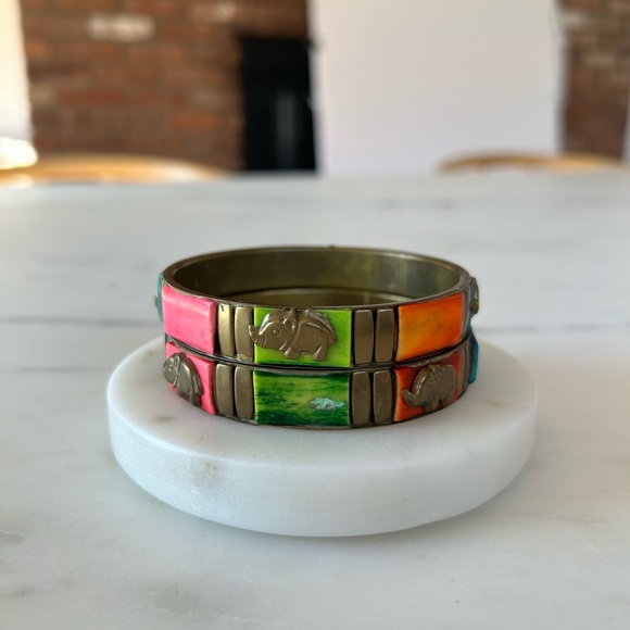 Set of 2_Handmade Bangles from Jaipur India - Picture 9 of 11